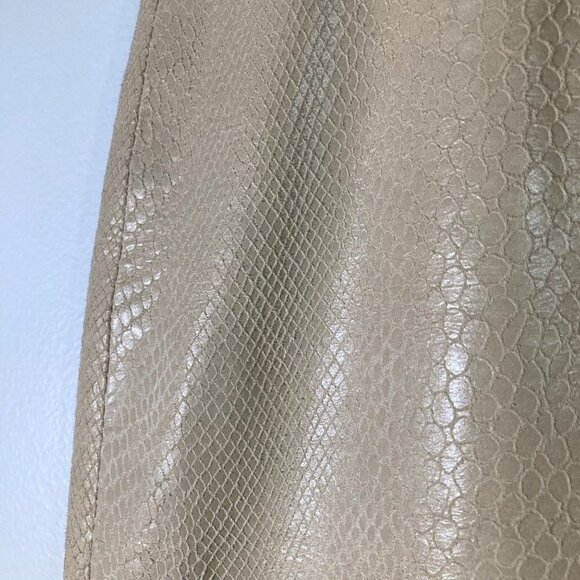 Womens Vintage Y2K Pelle Studio Wilsons Lined Leather Skirt Tan 12 - Picture 3 of 6